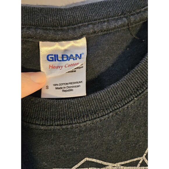 GILDAN Timelord Skull Tee Black Size Small Rock Punk Biker (B10) - Picture 3 of 6